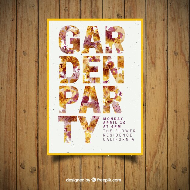Garden Party Flyer Avec La Typographie