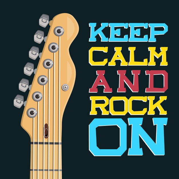 Citation De Texte Et Illustration De Guitare Cassee Vecteur Premium