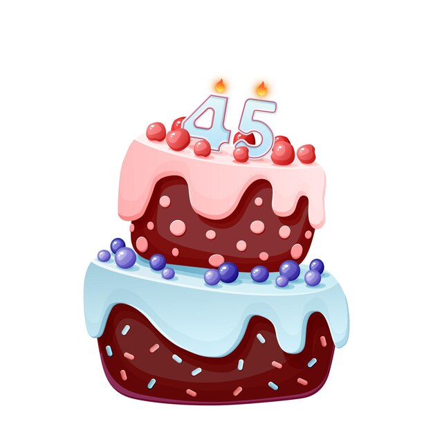Jeune Fille A Gateau Sur Joyeux Anniversaire Fete Dessin Anime Illustration Vecteur Gratuite