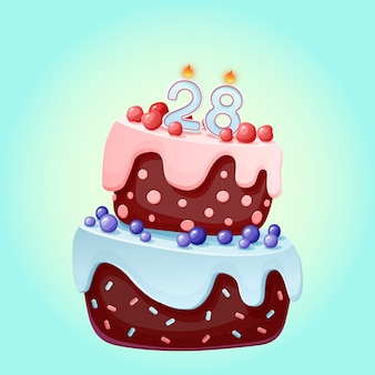 Gateau D Anniversaire De Vingt Neuf Ans Avec Des Bougies Numero 29 Image Festive De Dessin Anime Mignon Biscuit Au Chocolat Aux Baies Cerises Et Myrtilles Pour Les Fetes Anniversaires Vecteur Premium Gateau D Anniversaire De Vingt Neuf Ans Avec Des Bougies Numero 29 Image Festive De Dessin Anime Mignon Biscuit Au Chocolat Aux Baies Cerises Et Myrtilles Pour Les Fetes Anniversaires Vecteur Premium