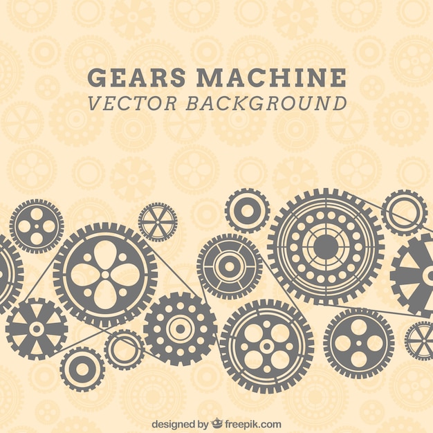 Vecteur gratuit gears machine à fond dans le style de motif