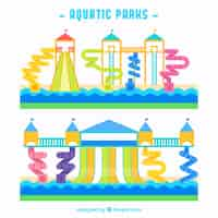 Vecteur gratuit genre de parcs aquatiques