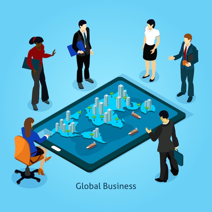 Vecteur gratuit gens d&#39;affaires isométrique composition icons set