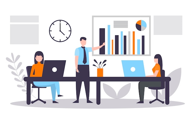 Les gens à l'appartement en formation d'entrepreneur