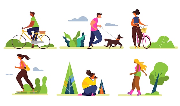 Les gens organiques faisant des activités de plein air