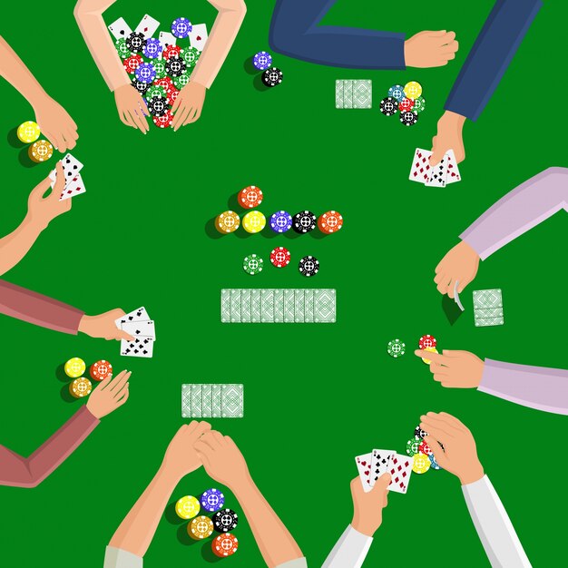 Les gens qui jouent aux cartes de conception
