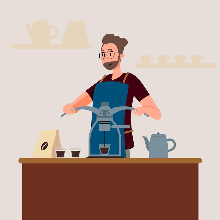 Vecteur gratuit les gens qui préparent différentes méthodes de café