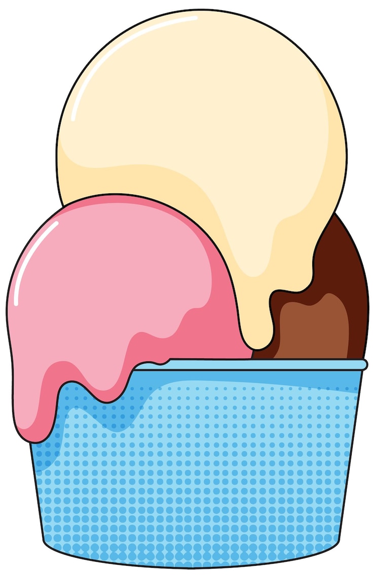 Vecteur gratuit une glace sur fond blanc