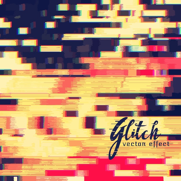 Glitch effet vecteur fond conception