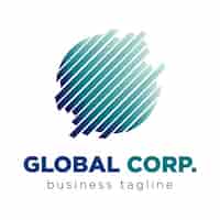 Vecteur gratuit global corporation logo