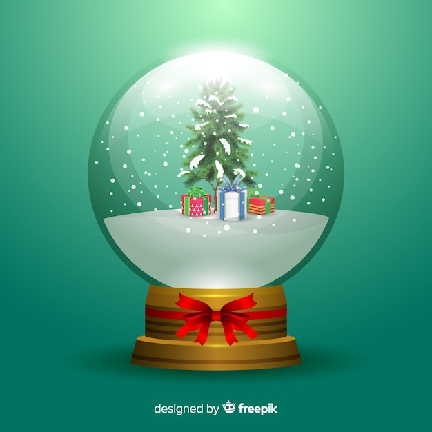 Globe De Noël Avec Des Cadeaux