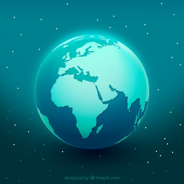 Vecteur gratuit globe terrestre bleu