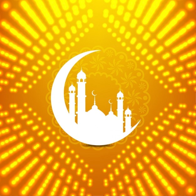 Vecteur gratuit glowing design fond islamique