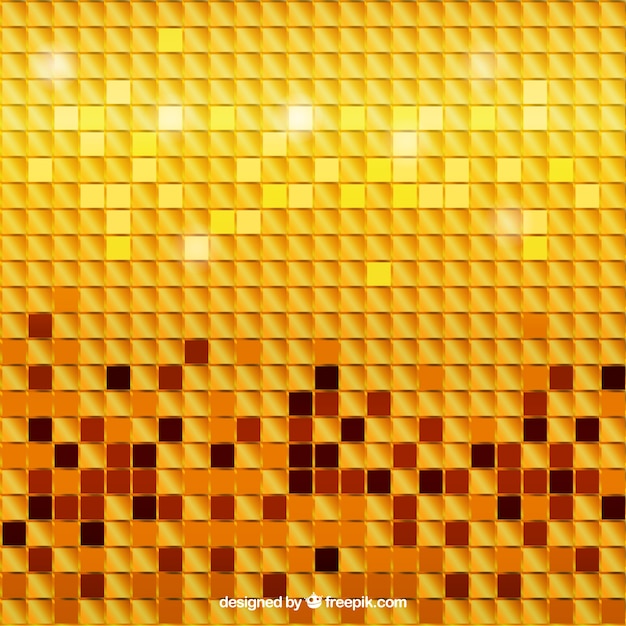 Vecteur gratuit golden background mosaïque