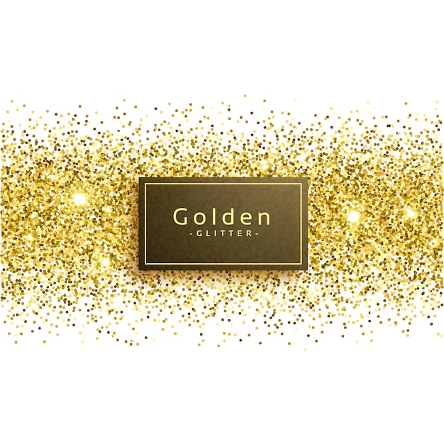 Vecteur gratuit golden glitter sur fond blanc