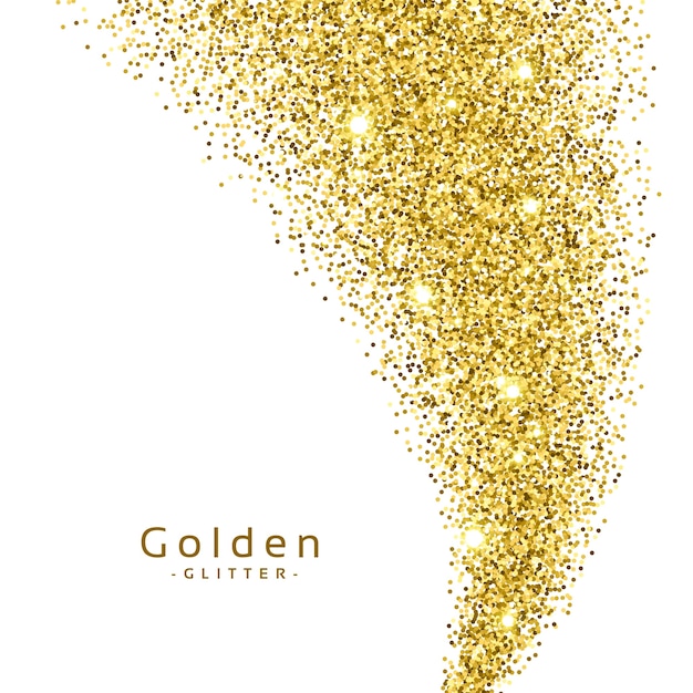 Golden Glitter sur fond blanc