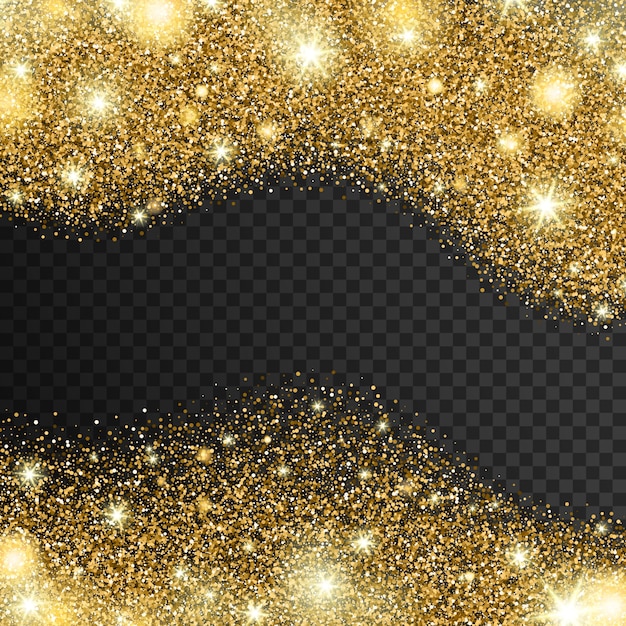 Vecteur gratuit golden sparkles drop background vector illustration