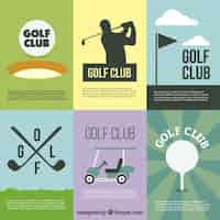 Vecteur gratuit golf club affiches