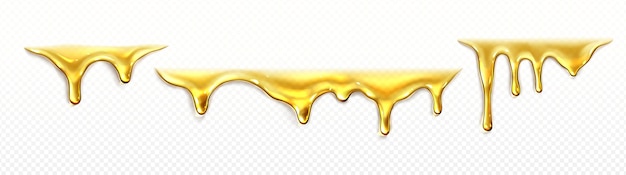 Goutte à goutte d'huile liquide vecteur goutte à goutte faire fondre le sirop de miel