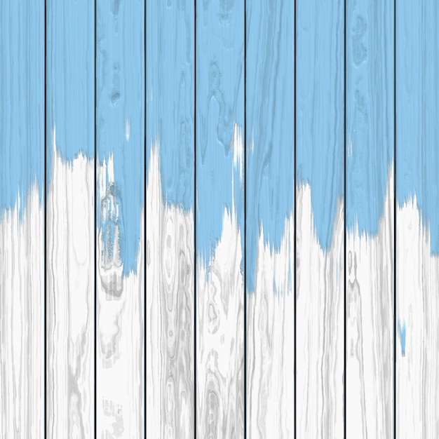 Goutte à La Peinture Bleue Sur Un Fond En Bois Blanc