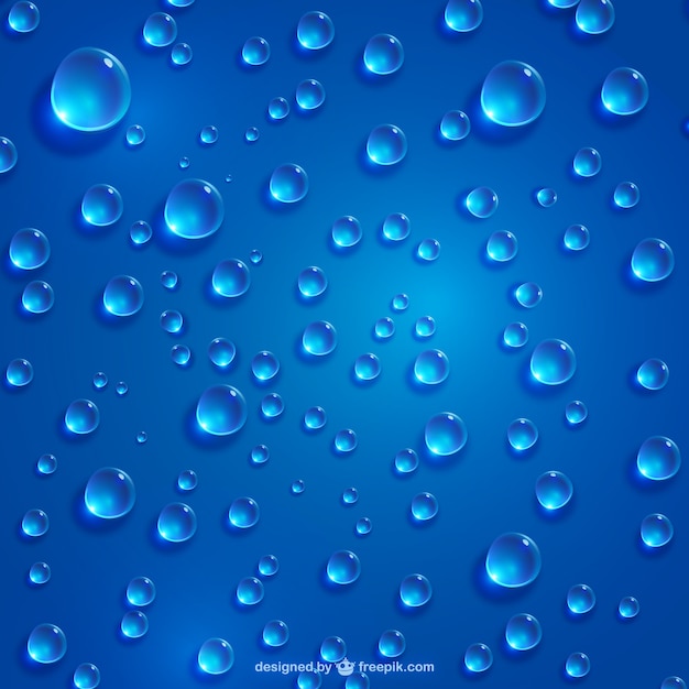 Vecteur gratuit gouttes d'eau bleues