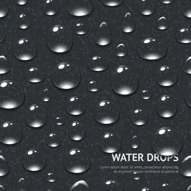 Vecteur gratuit gouttes d'eau seamless pattern