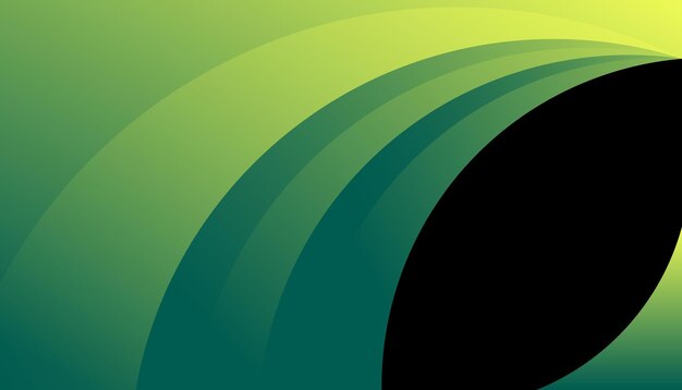 Gradient de fond vectoriel conception abstraite verte et jaune