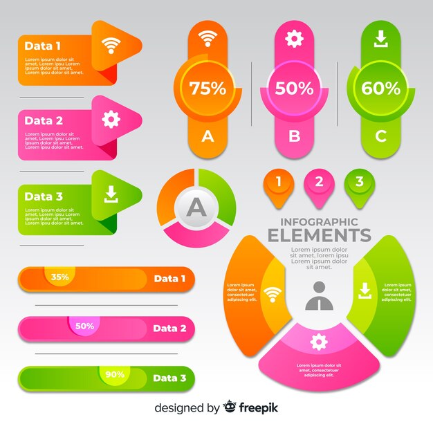 Gradient Infographic Element Set