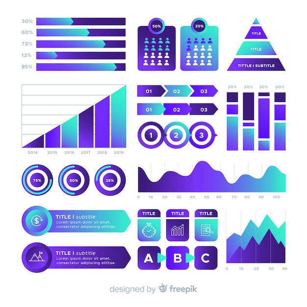 Gradient Infographic Elements Set