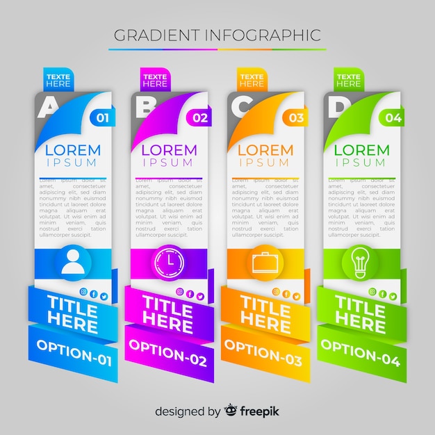 Vecteur gratuit gradient infographie professionnelle