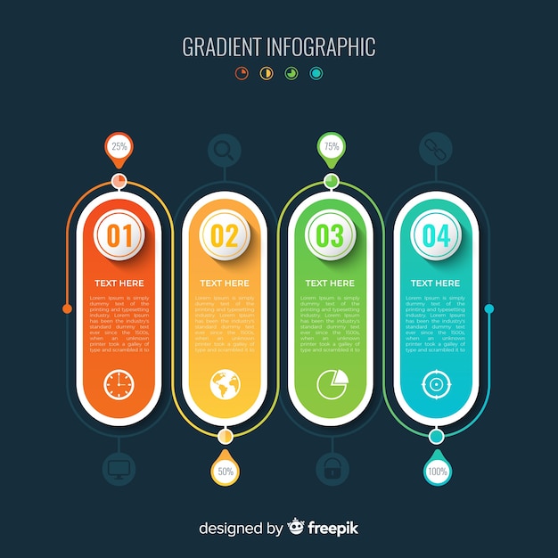 Vecteur gratuit gradient infographique