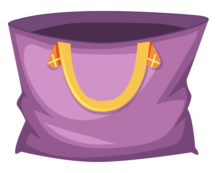 Vecteur gratuit grand sac fourre-tout violet