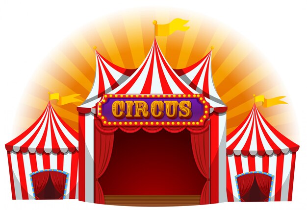 Grande tente de cirque ludique