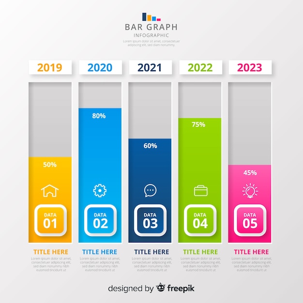 Vecteur gratuit graphique à barres