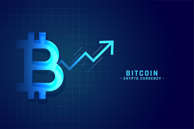 Graphique de croissance Bitcoin avec conception de flèche vers le haut