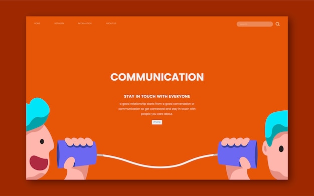 Vecteur gratuit graphique du site web de communication et d'information