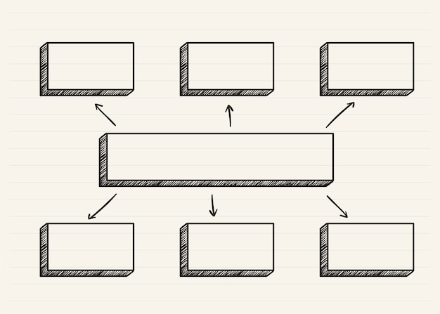 Vecteur gratuit graphique gribouillé sur un bloc-notes