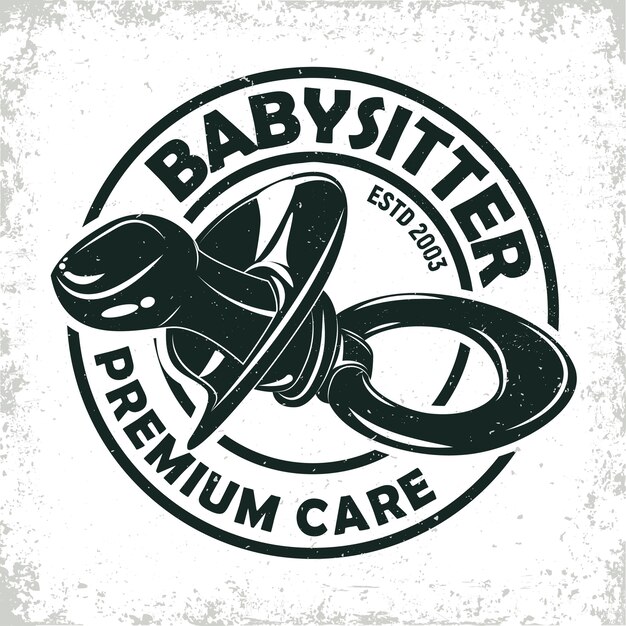 Modele De Logo De Magasin De Bebe Charmant Vecteur Premium