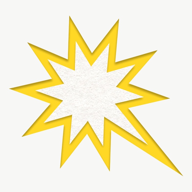 Vecteur gratuit graphique mignon comique d'explosion jaune