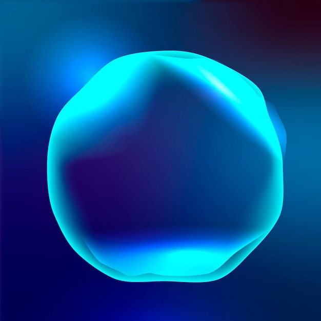 Vecteur gratuit graphique vectoriel de cercle de technologie assistant virtuel en bleu néon