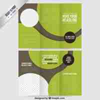 Vecteur gratuit green abstract brochure