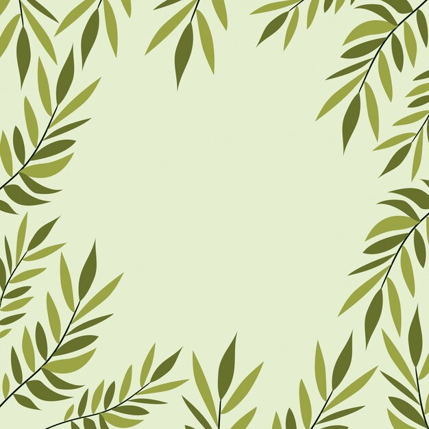 Green leafs décoration cadre naturel