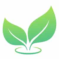 Vecteur gratuit green leaves logo