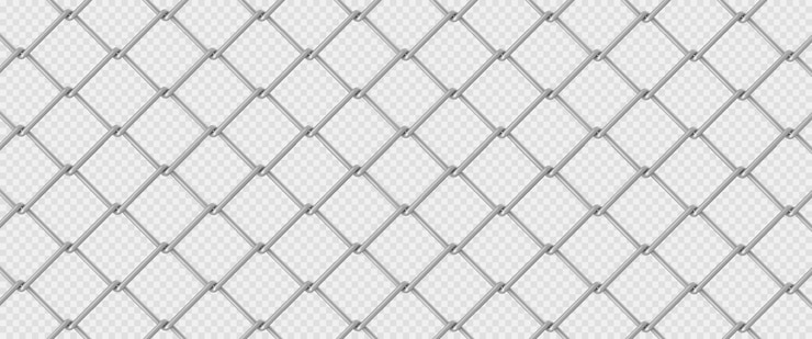 Vecteur gratuit grille de fil d'acier de modèle de maille de barrière en métal
