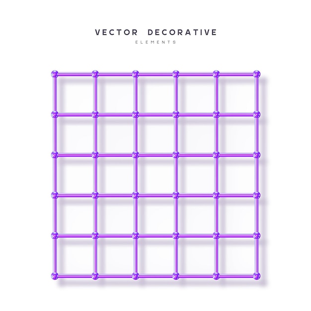 Vecteur gratuit grille de matrice d'atomes d