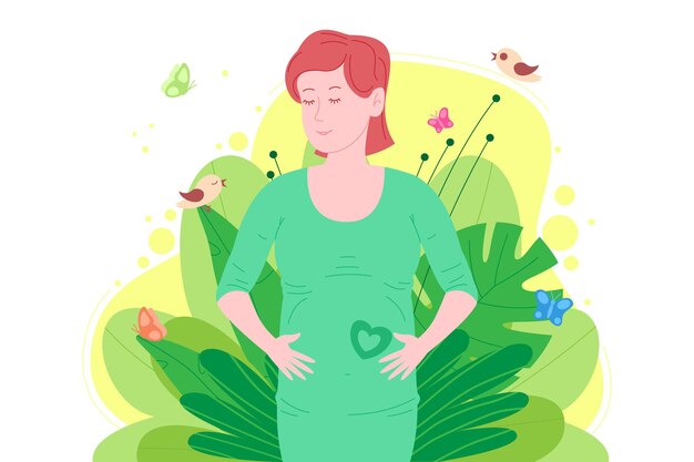 Bebe Dans Le Ventre De La Femme Vecteur Gratuite