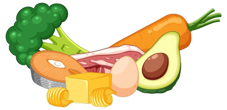 Vecteur gratuit groupe d'aliments contenant de la vitamine a essentielle