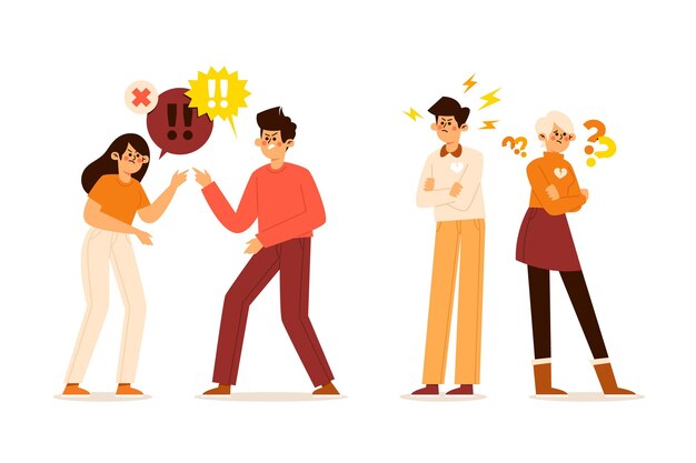 Groupe de personnes ayant des problèmes relationnels