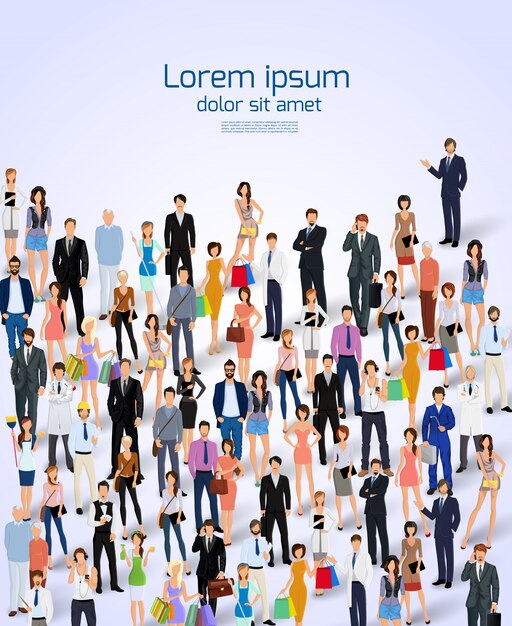 Groupe de personnes illustration vectorielle d'illustration professionnelle des adultes.