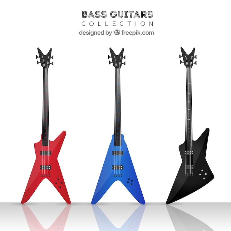 Vecteur gratuit guitares modernes